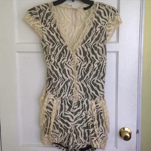 Zebra Print Romper - image 1