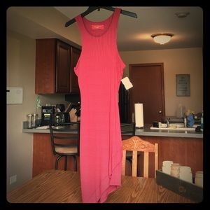 Akira Red Label fitted burgundy dress Large