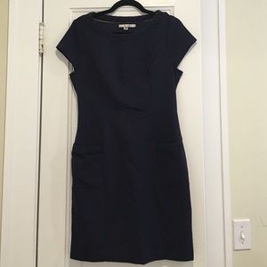Navy Boden Broderie ponte dress size US10