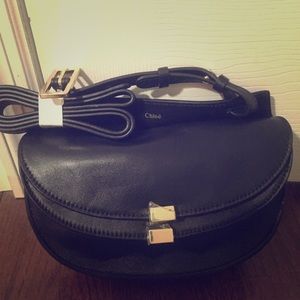 CHLOÉ BLACK SMALL GEORGIA MESSENGER