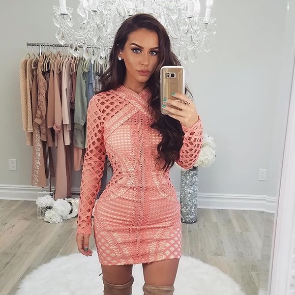 Carli Bybel X Missguided Lace Out Bodycon Dress