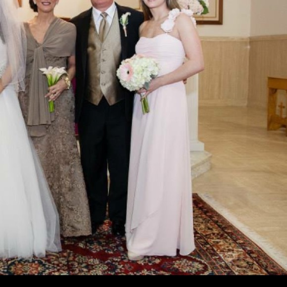 Bill levkoff chiffon bridesmaid dress