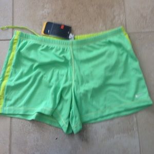 Green Nike cardio shorts