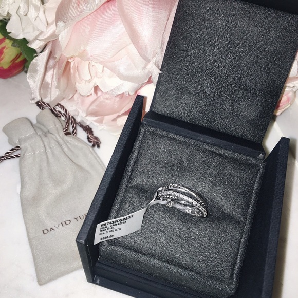 David Yurman Jewelry - David Yurman Crossover Ring with Diamonds