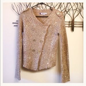 Sparkly Jennifer Lopez Gold sweater with sequence!
