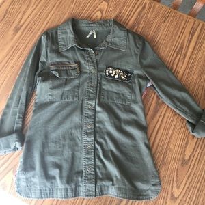 Buckle Gimmicks by BKE olive utility jacket M