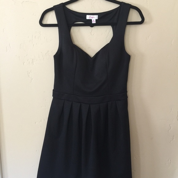 Candies Black Dress with Heart Cut out Back