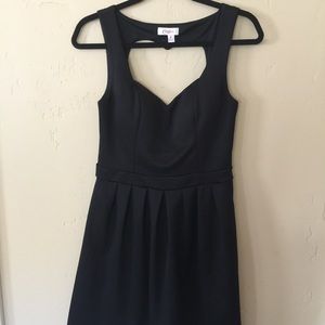 Candies Black Dress with Heart Cut out Back