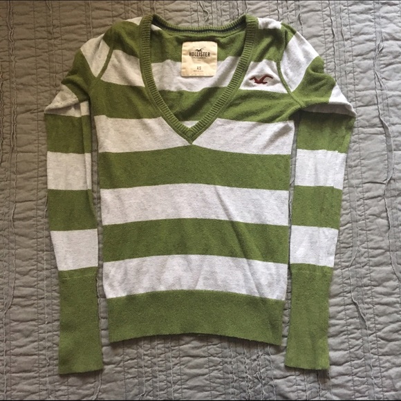 Hollister V-neck Striped Sweater