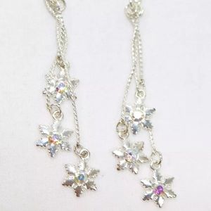 Snowflake dangle earrings