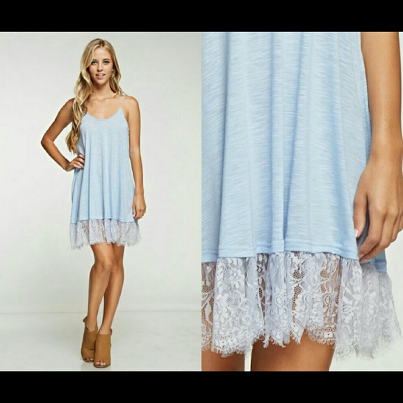 Light Blue Slip Dress - Picture 2 of 3