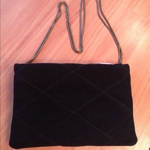 Real black suede. Urban Outfitters clutch. New!