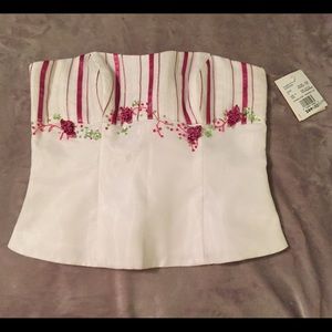 Strapless formal top