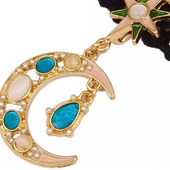 FLASH SALE Celestial Moon Stars Choker Wicca Gypsy - Picture 2 of 4