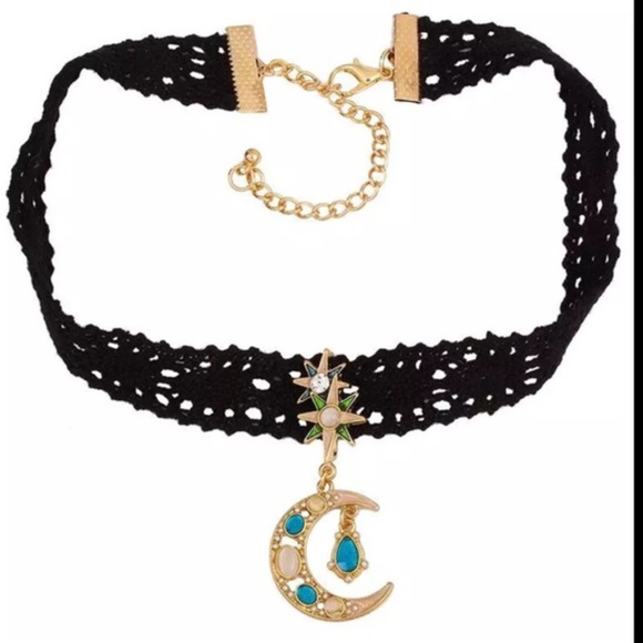 FLASH SALE Celestial Moon Stars Choker Wicca Gypsy - Picture 3 of 4