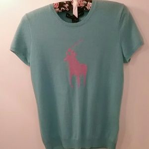 Short sleeve cashmere sweater