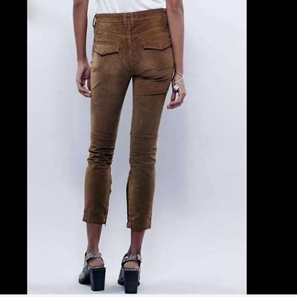 Free People gold brown Velvet Stretch Cord Jean 27 - Picture 4 of 4