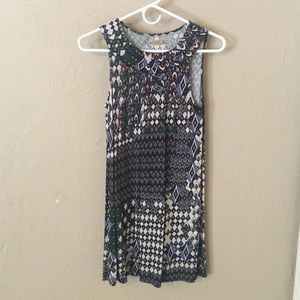 Patterned sleeveless dress