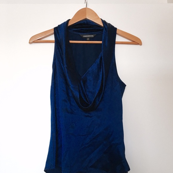 Early 2000s Vintage Purple Satin Cowl Neck Top