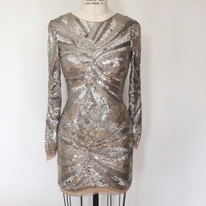 Beaded Topshop sequin body con dress
