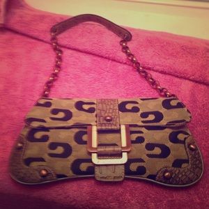 Guess logo saddle bag grey and black