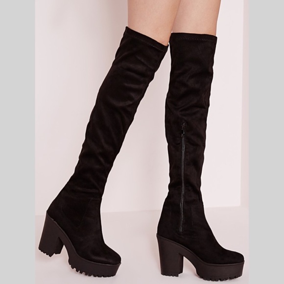 Misguided over the knee boots