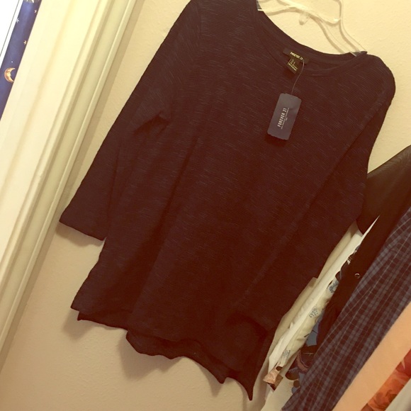 Blue knit top