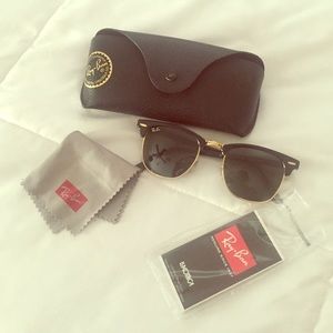 Black and gold Rayban Clubmaster