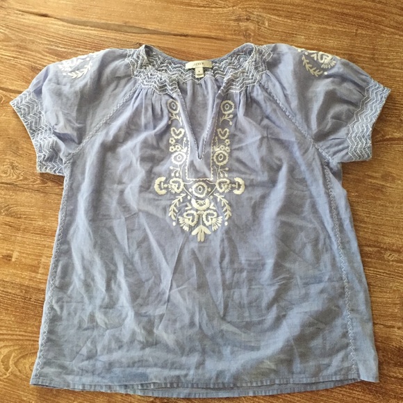 J crew cap sleeve shirt