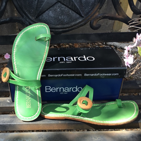 Green Bernardo sandals