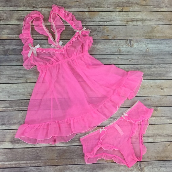 Victoria's Secret Sheer lingerie set