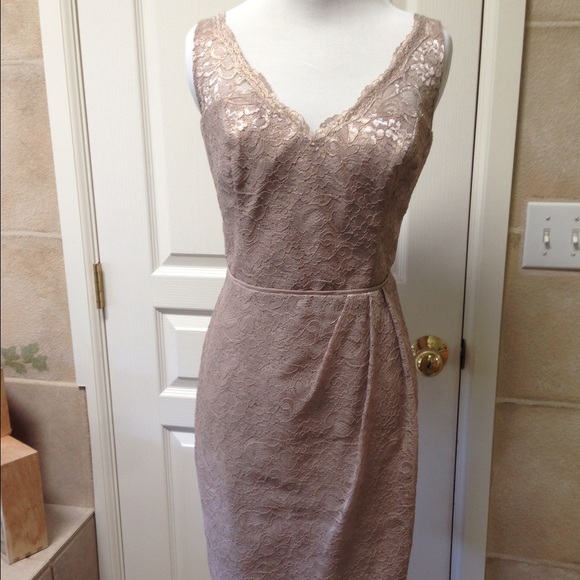 David's bridal mauve/peach pencil dress