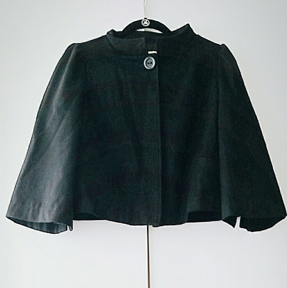 FOREVER 21 black swing coat sz L