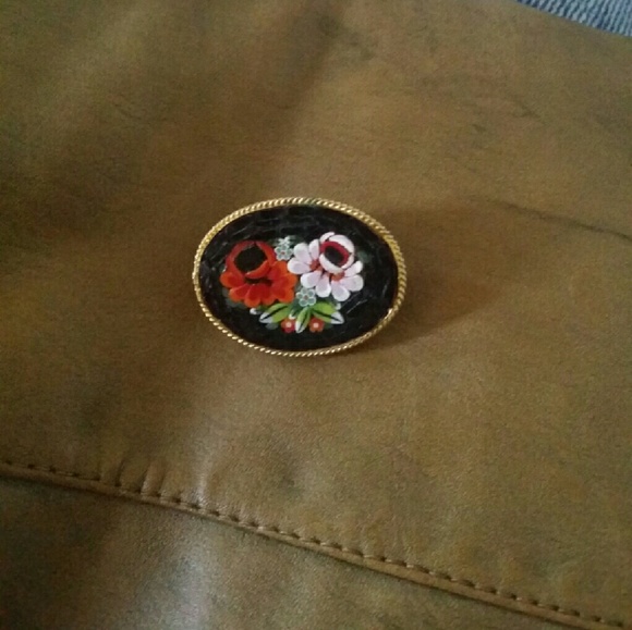 Vintage mosaic Italy pin