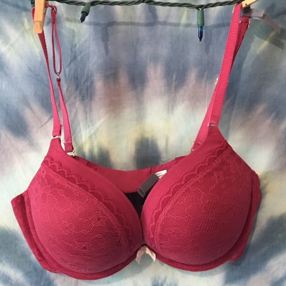Maroon lace bra