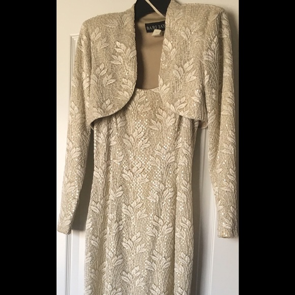 Bari Jay floorlength dress and jacket size 3/4 - Picture 1 of 2