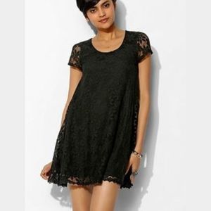 Urban Outfitters Black Lace Shift Style Dress