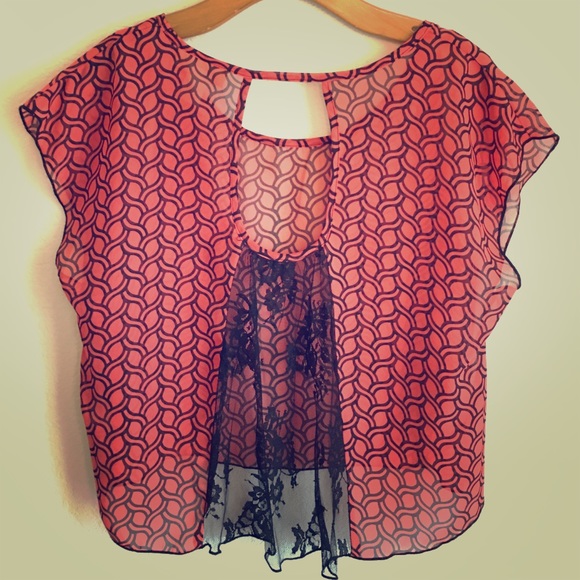 Belle du Tour lace back top