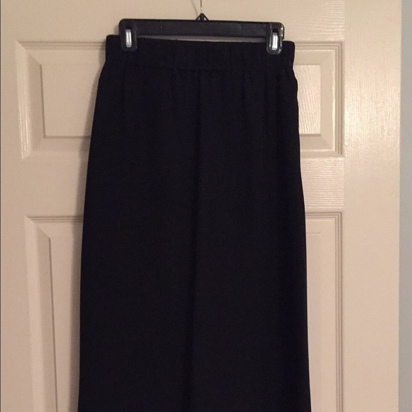 Annie Griffin Black Silk Maxi Skirt