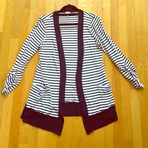 Navy and white striped Splendid cardigan