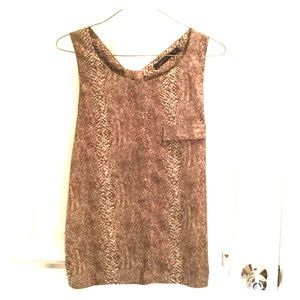 Zara Snake Print Blouse with Razorback