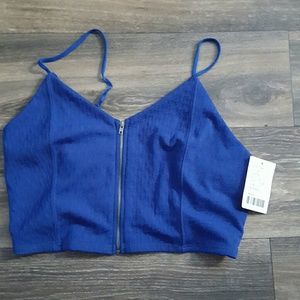 🏁FINAL PRICE🏁NWT Dark Blue Crop Top