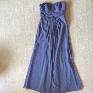 David's bridal floorlength gray gown