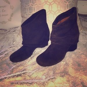 Gentle Souls Brown Suede Booties