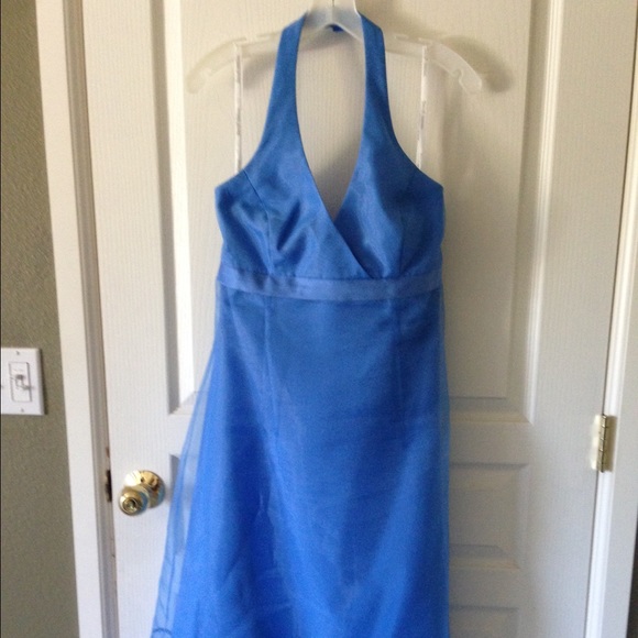 Halter light blue flowy dress