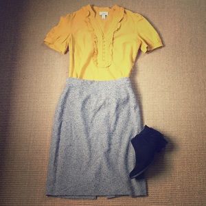 Ann Taylor LOFT Beautiful Mustard Blouse!