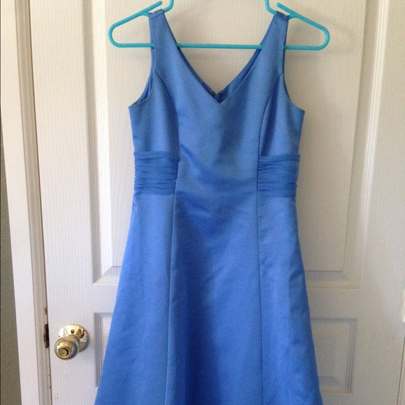 Girls fit and flare light blue dress