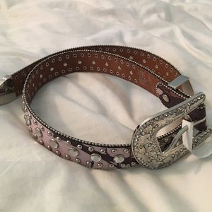 Pink Camo Bling Belt