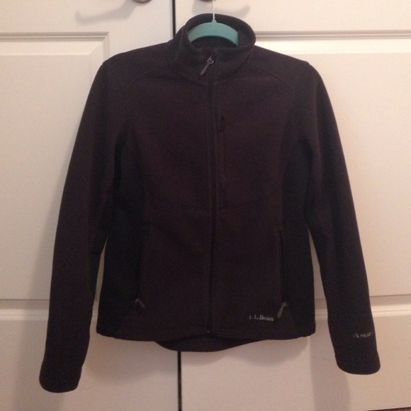 L.L. Bean Misses Black Fleece Jacket - Picture 1 of 4