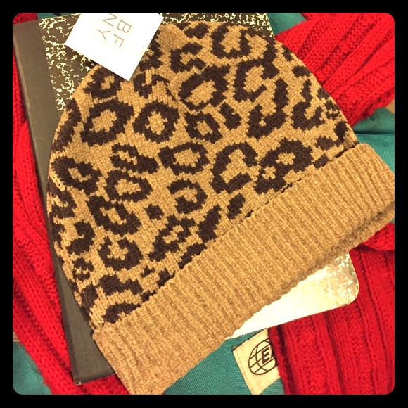 Animal Print Cuffed Beanie